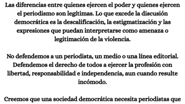 El Círculo de Periodistas Agropecuarios de Córdoba expresa su preocupación y repudio ante expresiones públicas dirigidas contra periodistas y el ejercicio de la profesión.