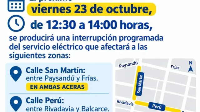 INTERRUPCIÓN EN EL SERVICIO ELÉCTRICO